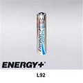 Fedco Batteries FedCo Batteries Compatible with  ENERGIZER L92 1.5V 1250mAh AAA Size 1.5 Volt Lithium Cell For Consumer And Industrial Applications L92
